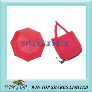 China 3 Folding Red Tote Bag Umbrella wholesale