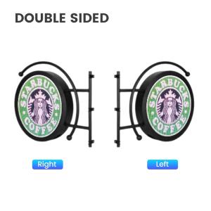 China Double Sided Waterproof Outdoor Store Circle Round Logo Sign wholesale