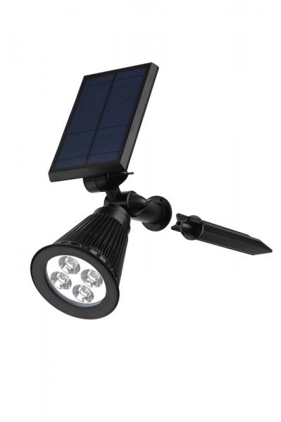 Quality Exterior Solar Lighting Spotlights , 4 Pc Led Solar Spot Lights Outdoor 200 Lumen for sale