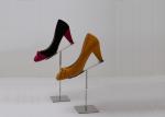 Adjustable Height Shoes Store Display Props , Metal Footwear Display Stands