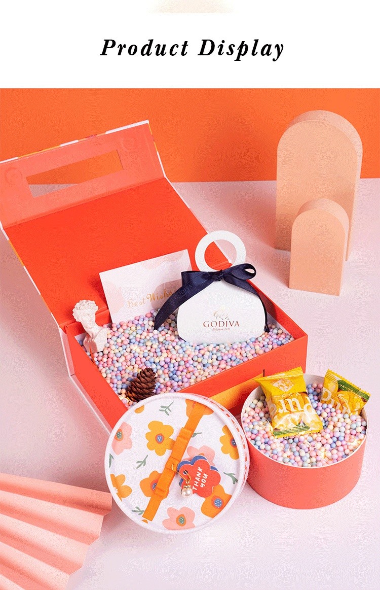 Pink gift box fairy design white cardboard birthday exquisite gift box packaging customizable box