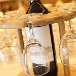 Wooden wine glass holder bamboo hanging wine glass rack