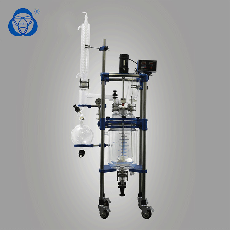Constant Rotate Speed CSTR Continuous Stirred Tank Reactor 10L Glass Reactor
