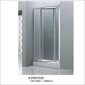 China Professional Bathroom Folding Door Shower Screen Tempered Glass Easy Installation wholesale