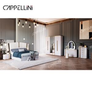 China Modern Villa White Wooden King Size Bed Bedroom Sets Home Double Queen Luxury Wood Full Bedroom Furniture Set wholesale