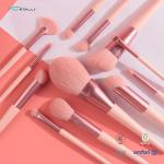 Pink 12Pcs Cosmetic Makeup Brush Set Eyeshadow Blending Blush
