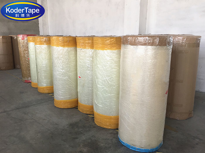 Color Self Adheive Bopp Packing Tape Jumbo Roll No Residue 38mic - 55 Micron Thickness