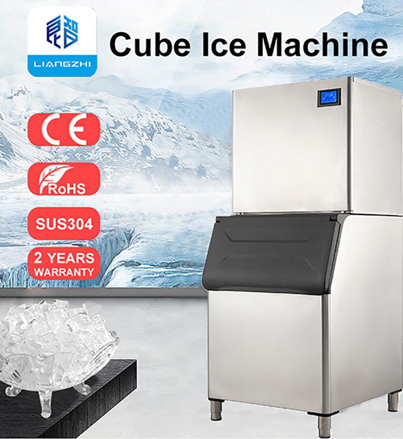 Commercial Ice Cube Maker LZ-350 Refrigerant R22 for Gourmet Ice Production 150kg Daily