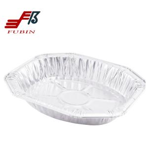 China 6500ml Oval Foil Trays 8011 Aluminum Roaster Pan Recyclable wholesale