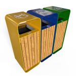Customized Factory Outlet Outdoor Recycling Bin Garden Park 3 Compartments