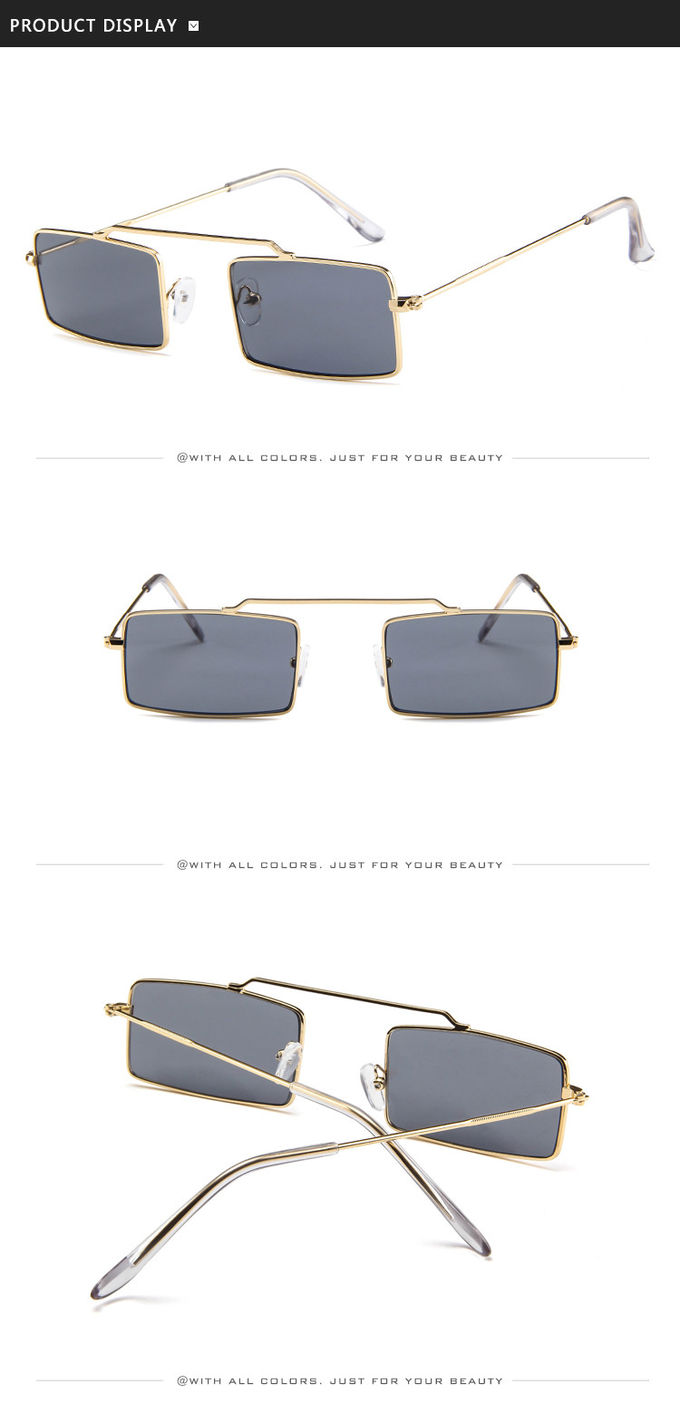 European American Transparent Ocean Sunglasses Single Beam Metal Frame