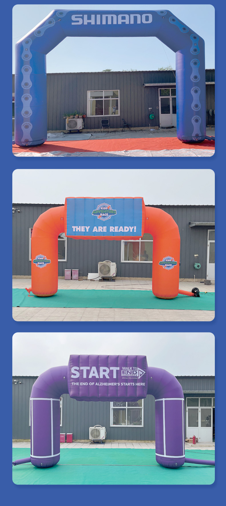 Oxford outdoor giant advertising oxford inflatable arch with support for inflatable decorations