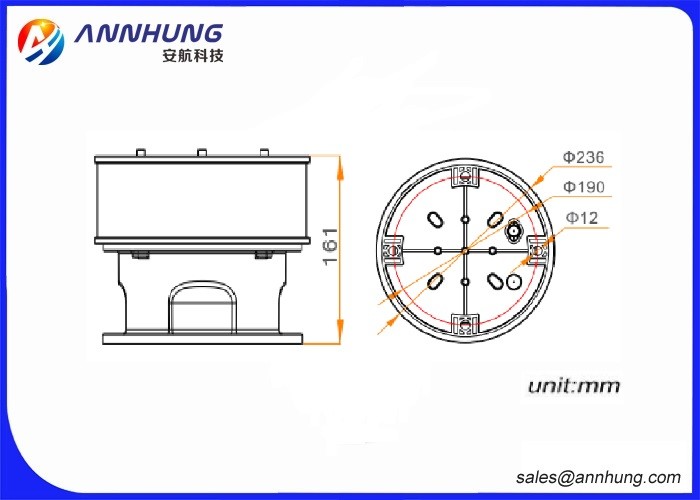 Red Color Type C Aviation Warning Lights Medium-Intensity GPS Synchronization