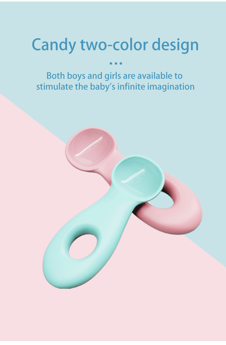 1 To 2 Years Silicone Infant Spoons Gel Soft Silicone Feeding Spoon For Newborn Toddlers