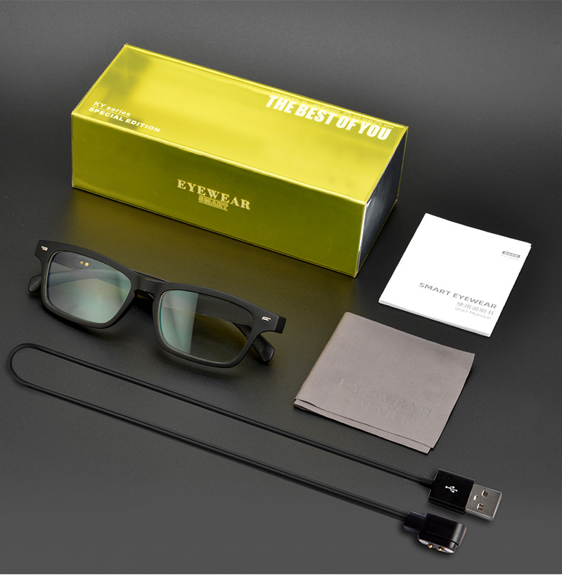 KY01 Anti-Blue Light And Sun Film Smart Glasses Glass Answer The Phone Customized Language AI Glass