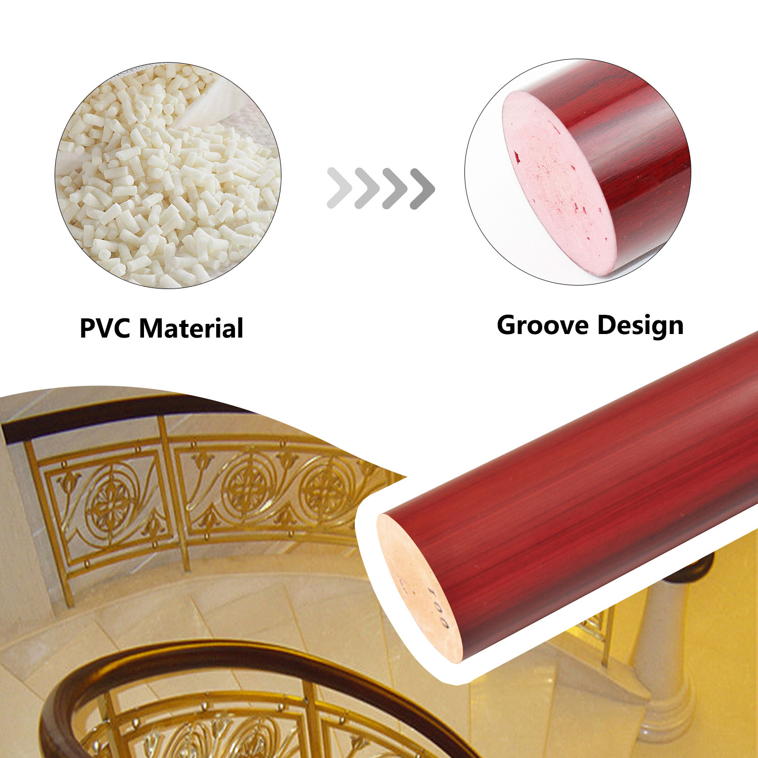 Hotel PVC Stainless Steel Round Pipe 60mm for Stair Railing Accessories within Budget