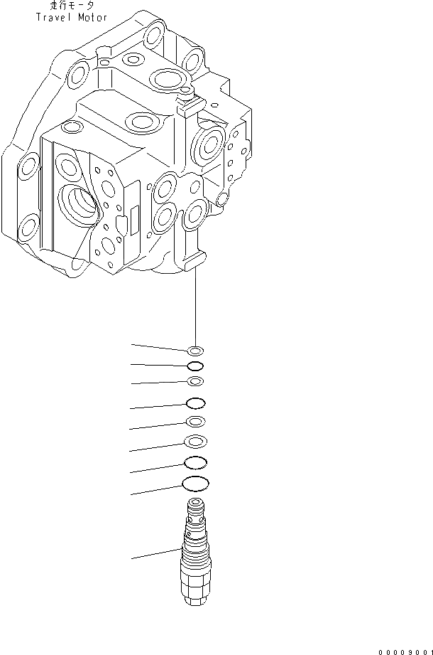 21M-27-00050 Excavator Travel Motor Assembly 708-88-40220 for PC600-6 PC650-6 PC600-7