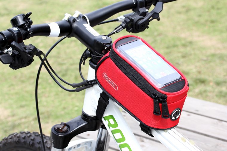 Roswheel 5.5 " L preto da bicicleta da bicicleta frente telefone Bag titular Pouch Zip par