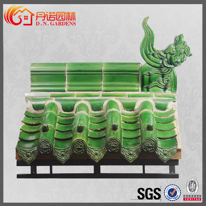 Glossy Chinese Glazed Roof Tiles Gate Temple Asian Style Roof Tiles
