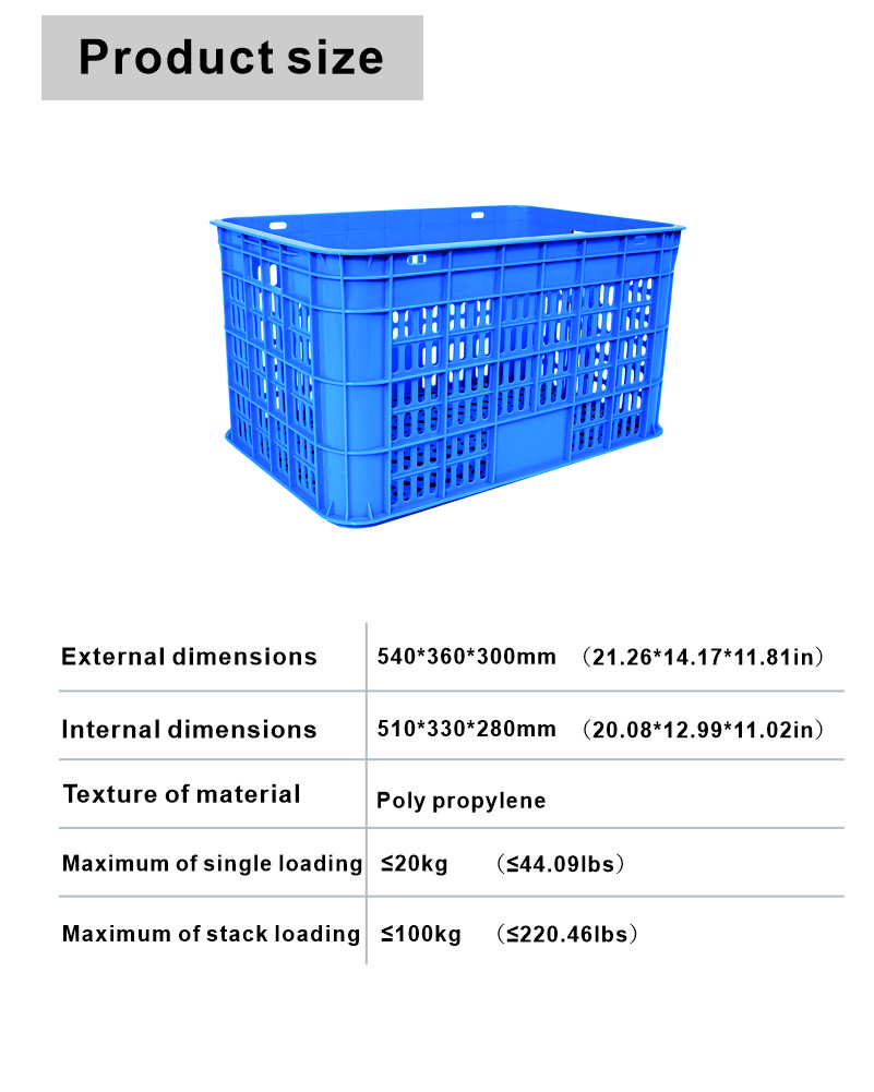 Big Durable Plastic Crate For Storage And Transport Production