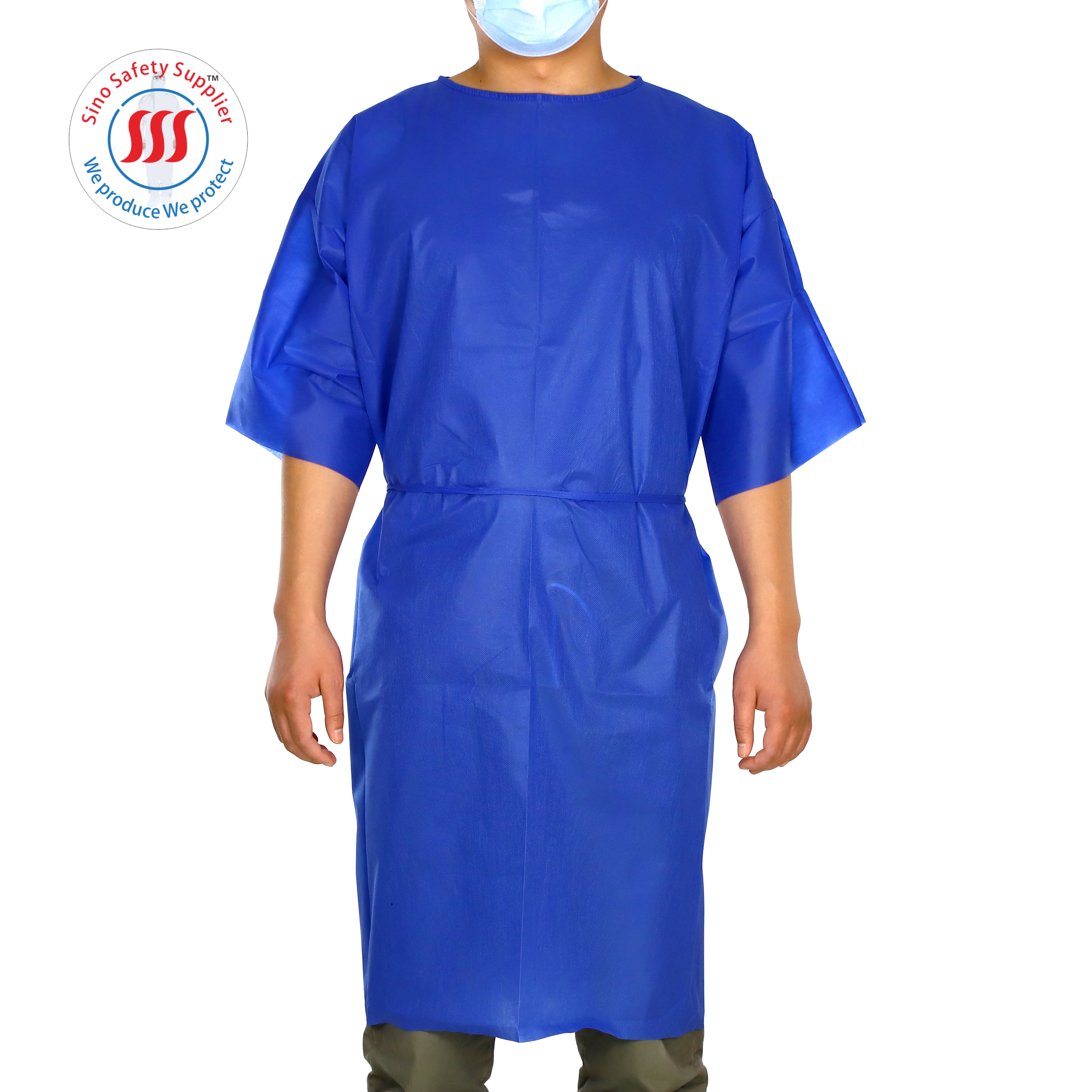 35gsm PP Medical Isolation Gowns Long Short Sleeves Hospital Non Woven Disposable Gown