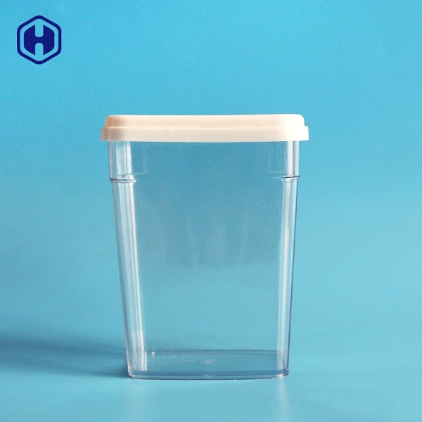 Trapezoidal Food Packaging Disposable Plastic Box Portable Non Spill