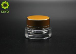 China 3g Thick Bottom Clear Glass Eyecream Jar With Aluminim Lid wholesale