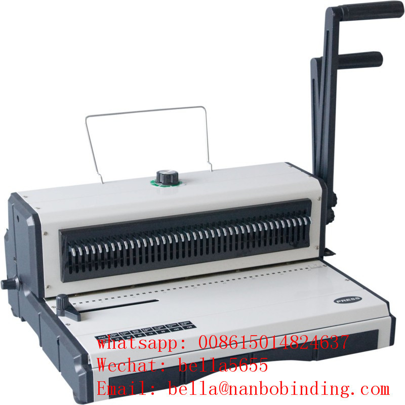 Office 120 Sheets Wire O Binding Machine SGS with 8.47mm pitch