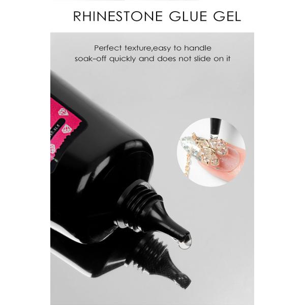 DIY Nails Made Easy with Clear UV Gel and Crystal Rhinestone Glue Custom Logo Included