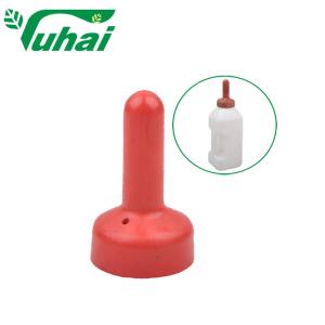 China Orange Rubber Animal Feeding Teats Milk Bottle Nipple For Livestock Dummy Feeding Calves wholesale