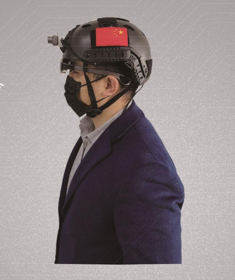 Temperature Scanner Fever Detection AR Police Smart AI Helmet