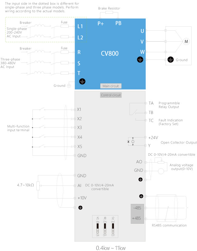 60Hz Electrical Variable Frequency Converter Standard Modbus Communication