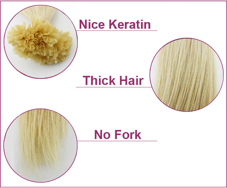 10-30 Inches Blonde Color Double Drawn Brazilian Hair U Tip Hair Extension