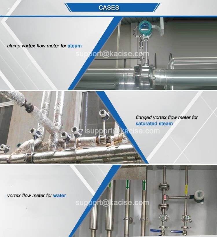 LCD Display Vortex Flow Meter Wear Resistance With 4 - 20mA Output