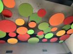 Colorful Circle Acoustic Ceiling Board 8mm 24mm Pet Soundproof