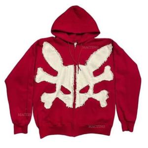 China Cotton French Terry Embroidery Acid Wash Vintage Unisex Distressed Patch Applique Hoodies wholesale
