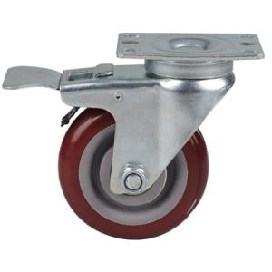 China 100KG 100mm Castors Heavy Duty 4 PVC Swivel Plate Caster Wheels wholesale
