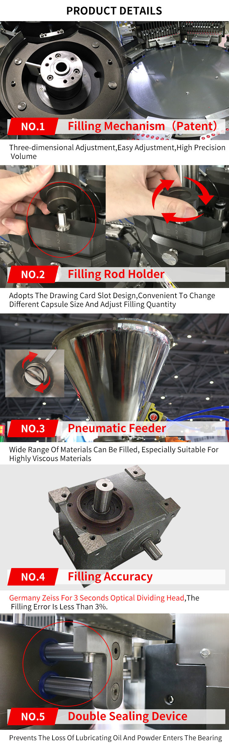 Finished Product Pass Rate Of 99.8% Medical Gelatine Capsule Filling Machine