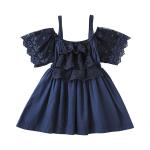 Children'S Dress Clothing Summer Girls Suspender Dress Solid Color Dress