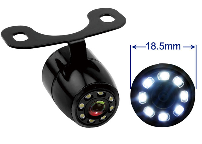Water proof 18.5mm Metal Shell Butterfly Car Camera with IR or Led Lights and Mirror Image Parking Lines CCT-ACC0104