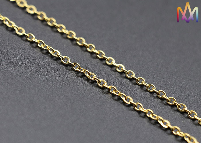 1.7mm 2mm Thickness DIY Jewelry Rolo Cable Bulk Jewelry Chain