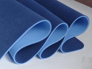 China blue colour double Layer fashion pattern TPE yoga mat Approval wholesale