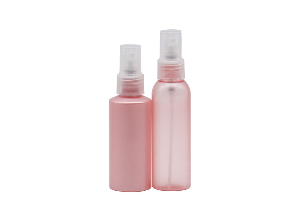 Empty Cylinder Cosmetic Spray Bottle Pink Mist 20mm Neck Size Plastic