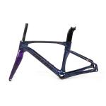holographic black Small Carbon Road Bike Frame Set XXS for kids