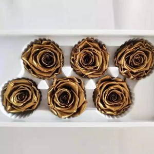 China Wholesale Soft Touch Preserved Rose 5-6 cm Silver Color Eternal Rose girlfriend gift wholesale
