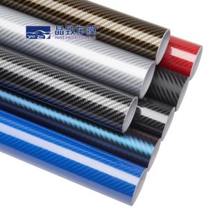China Weatherproof Practical PET Vinyl Film , Anti UV 3D Carbon Fiber Sticker wholesale