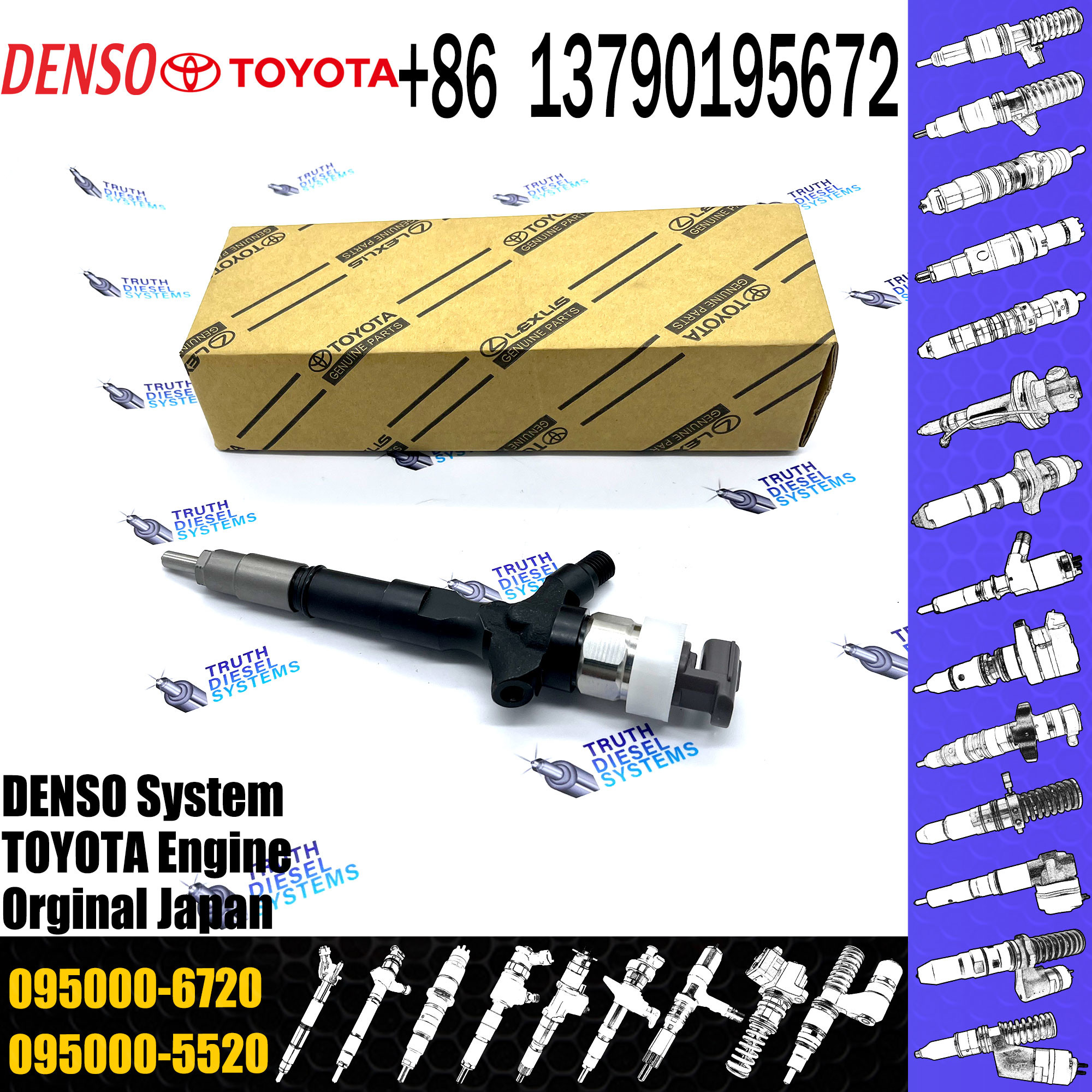 Diesel common rail injector 095000 6720 0950006720 095000-6720 for diesel injector