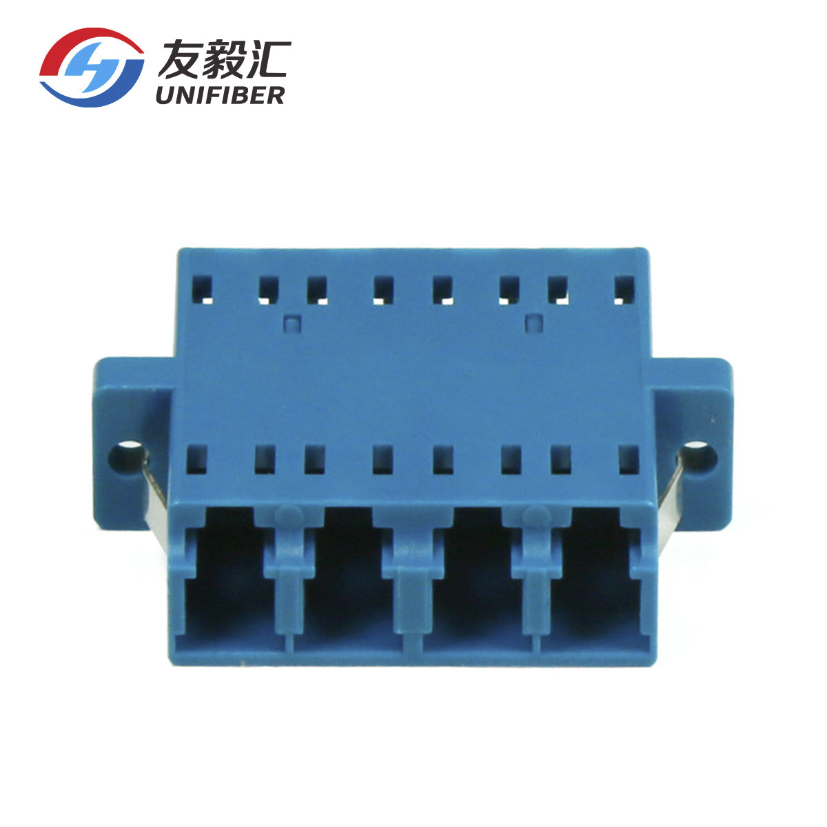 CATV LC/UPC To LC/UPC Quad Fiber Optic Adaptor Bronze Sleeve