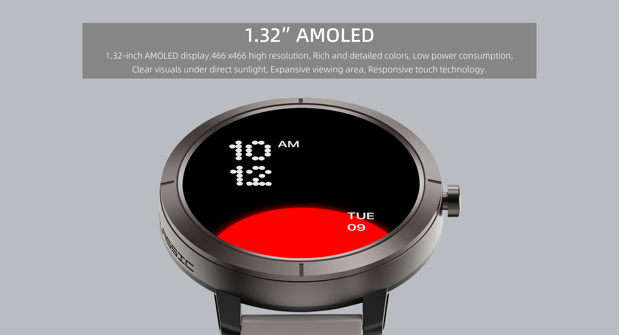 DM76 2025 Outdoor GPS Smart Watch with 1.32Inch AMOLED Display & 5ATM Waterproof