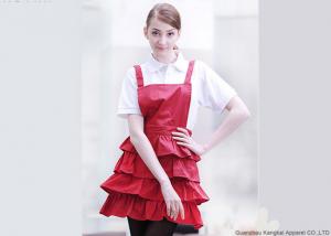China Flounced Dress Printed Kitchen Cooking Aprons , Funny Cooking Aprons For Women wholesale